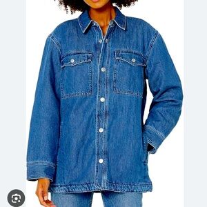 Madewell Quilted Lining Denim Shirt Jacket. Size L. EUC.